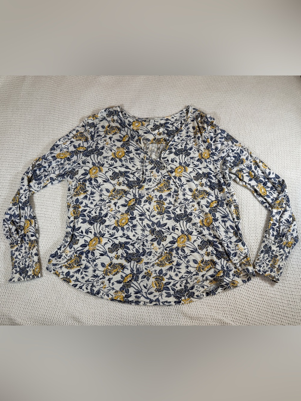 Lucky Brand Floral Peasant Top – Women’s Large